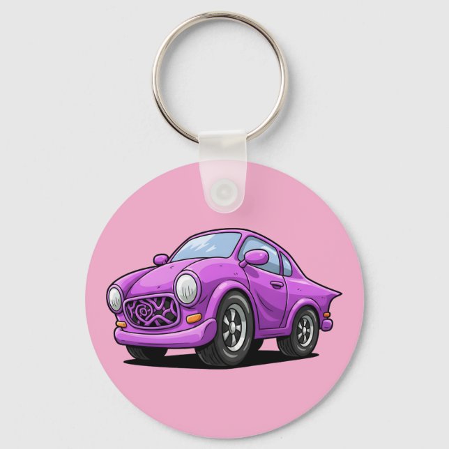 Chaveiro Arte Automotiva Roxa Extremamente Curvada (Frente)