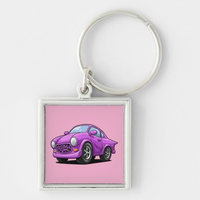 Chaveiro Arte Automotiva Roxa Extremamente Curvada (Frente)
