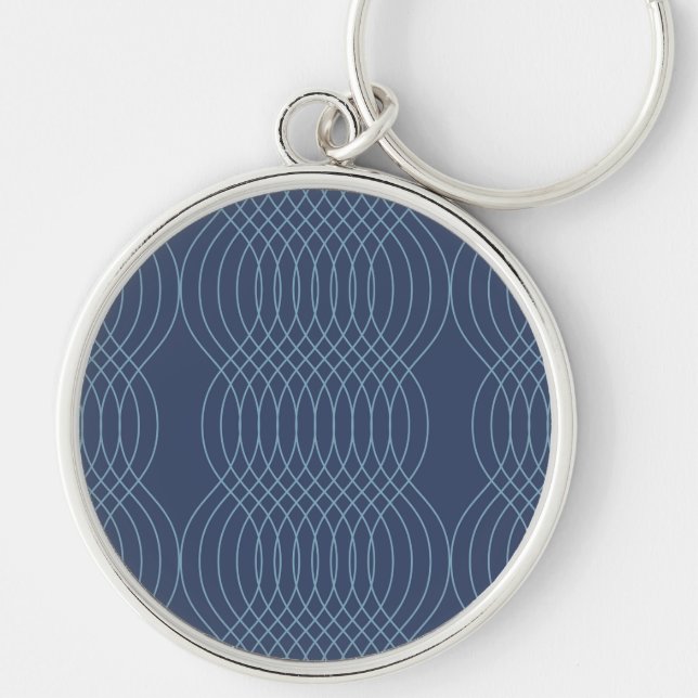 Chaveiro Arte azul, decorativa, simples, moderna, moderna e (Frente)