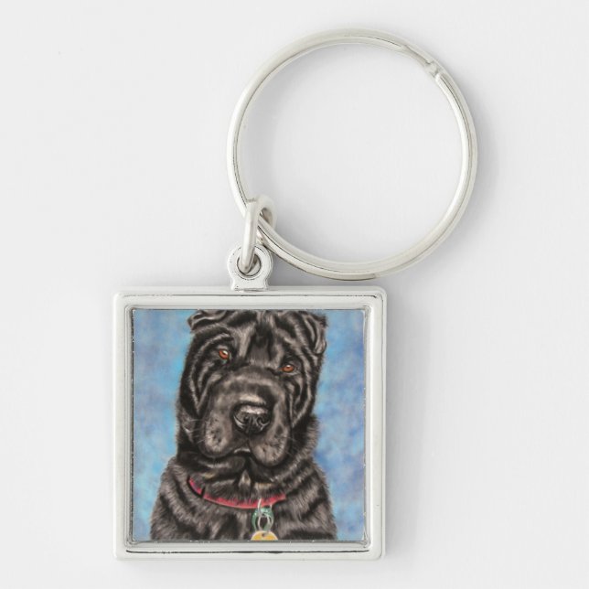 Chaveiro Arte Canina Chinesa Shar-Pei - Tia (Frente)