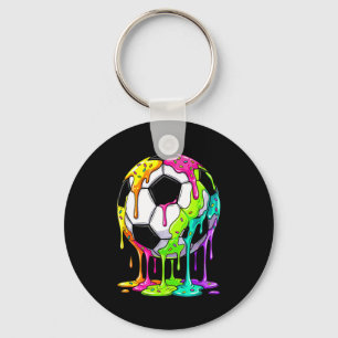 Chaveiro Arte Colorida de Futebol Esportivo com Efeito de G