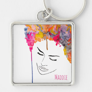 Chaveiro Arte colorida do arco-íris