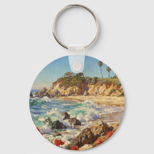 Chaveiro Arte Costeira Impressionista   Praia da Califórnia