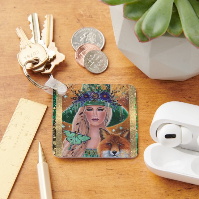 Chaveiro Arte da bruxa-das-bruxas de Renee Lavoie (Mesa)