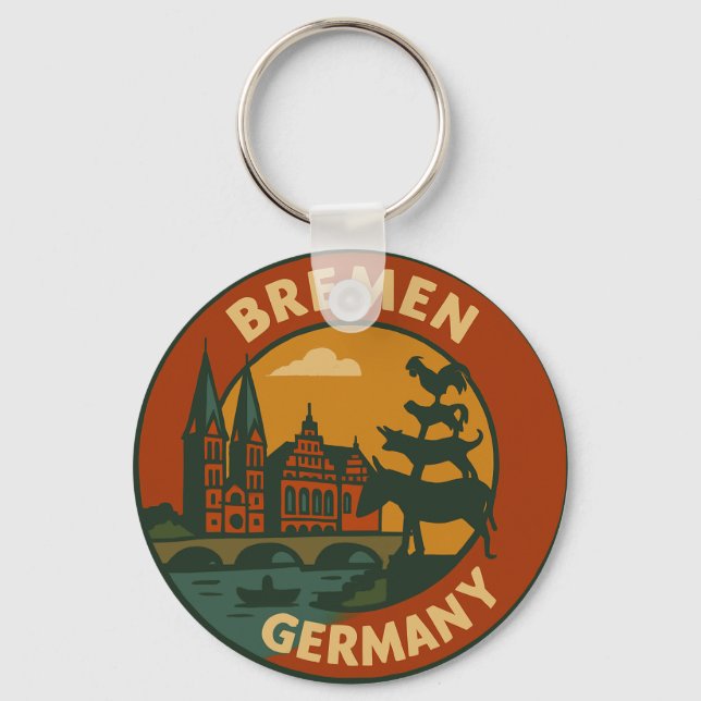 Chaveiro Arte da Cidade de Bremen Alemanha (Frente)