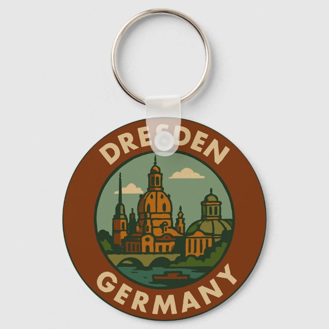 Chaveiro Arte da Cidade de Dresden Alemanha (Frente)