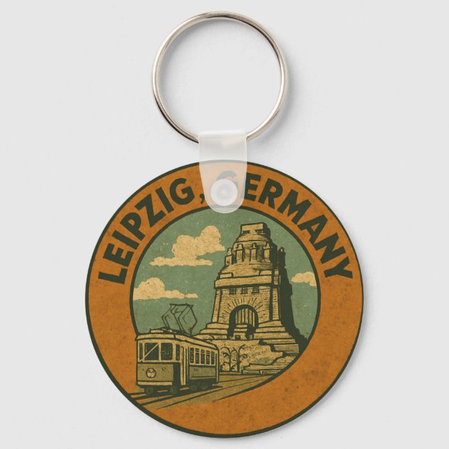 Chaveiro Arte da Cidade Leipzig Alemanha (Frente)