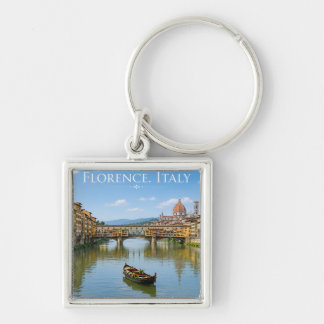 Chaveiro Arte da Paisagem Urbana Romântica do Ponte Vecchio