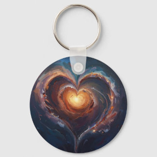 Chaveiro Arte de Amor da Galáxia do Coração Cósmico – Roman