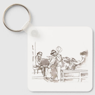 Chaveiro arte de banda de jazz