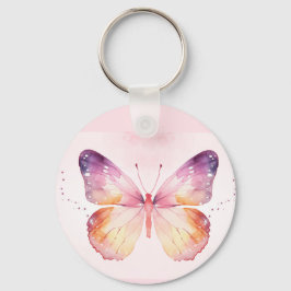 Chaveiro Arte de Borboleta em Aquarela