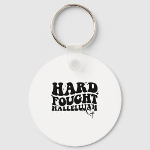 Chaveiro Arte de Brilho de Coração de Cruz de Hallelujah Di