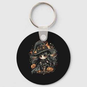 Chaveiro Arte de Bruxas de Halloween