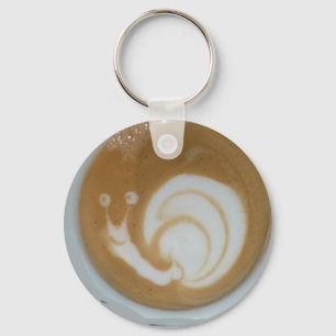 Chaveiro Arte de café em latão com caracol