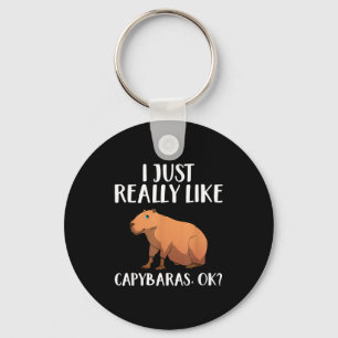 Chaveiro Arte de Capivara Fofa para Homens Mulheres Criança