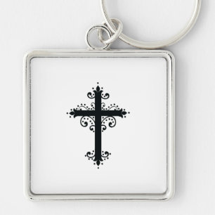 Chaveiro Arte de Cruz Talhada Ornamentada Premium