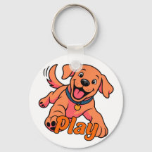 Arte de desenho animado de cachorrinho fofo e brin