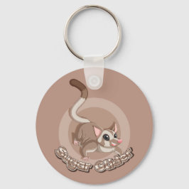Chaveiro Arte de desenho animado quente de Sugar Glider