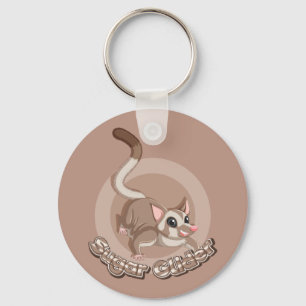 Chaveiro Arte de desenho animado quente de Sugar Glider
