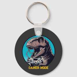 Chaveiro Arte de Dinossauro no Modo Gamer T-Rex
