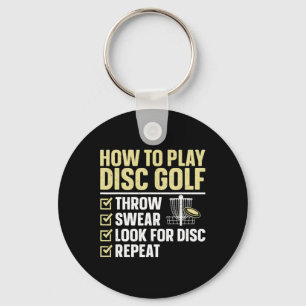 Chaveiro Arte de Disco de Golfe Legal para Homens Mulheres