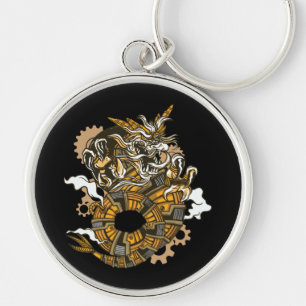 Chaveiro Arte de Dragão Steampunk