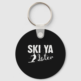Chaveiro Arte De Esqui Única Para Homens Crianças Skier Mou