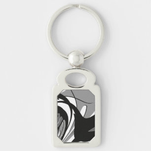 Chaveiro Arte de Formas em Preto e Branco