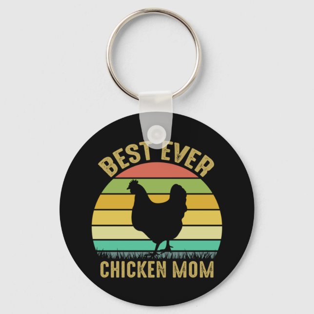 Chaveiro Arte de Frango Melhor de Todos os Tempos Mãe do Fr (Frente)