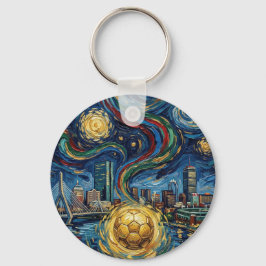 Chaveiro Arte de Futebol de Boston 2026 Design do Estádio d