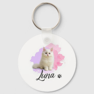 Chaveiro Arte de Gato Fofo em Pingente – Luna