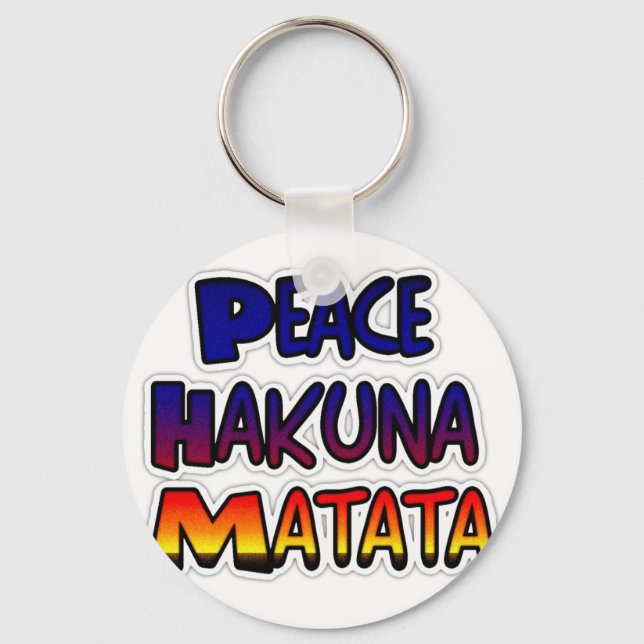 Chaveiro Arte de Gradiente Paz Hakuna Matata (Frente)