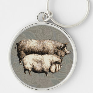 Chaveiro Arte de Ilustração Anterior de País de Fazenda de 