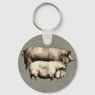 Chaveiro Arte de Ilustração Anterior de País de Fazenda de 