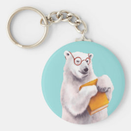 Chaveiro Arte de Leitura de Urso Polar - Tampa do Livro