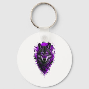 Chaveiro Arte de Lobo - Adesivo Roxo
