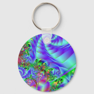 Chaveiro Arte de néon do Fractal do arco-íris