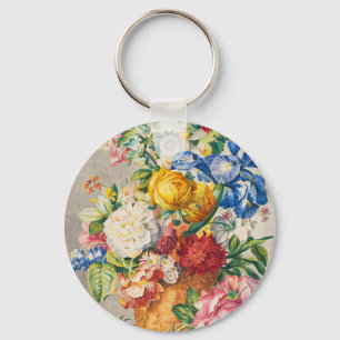 Chaveiro Arte de Parede Botânica Floral Pastel Elegante Vin