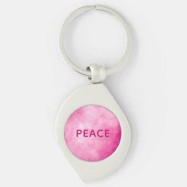 Chaveiro Arte de Parede em Acrílico Pink PEACE