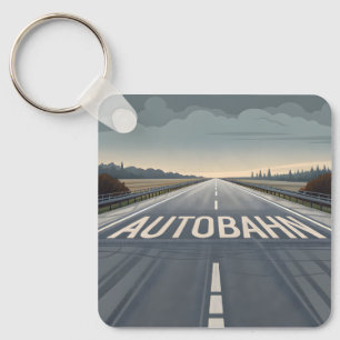 Chaveiro Arte de Perspectiva de Estrada Infinita da Autobah