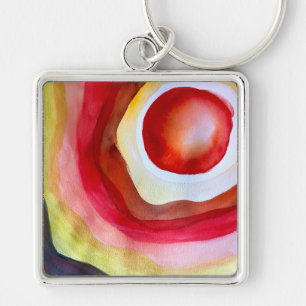 Chaveiro Arte de pôr do sol aquarela sol