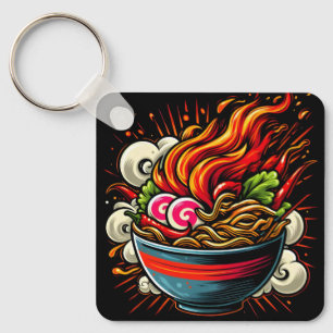 Chaveiro Arte de Rua de Ramen Japonês Apimentado