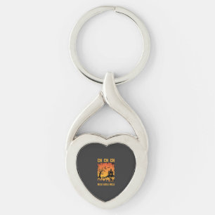 Chaveiro Arte de Silhueta de Casa Assombrada de Bruxa de Ha