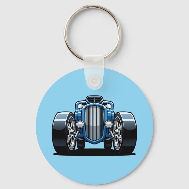 Chaveiro Arte de Toon Hotrod  (Frente)