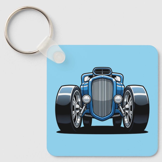 Chaveiro Arte de Toon Hotrod  (Frente)