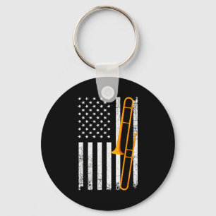 Chaveiro Arte de Trombone Engraçado para Homens Mulheres Mú