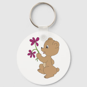 Chaveiro Arte De Urso Doce Arte Desenhada Bebê Arte Castanh