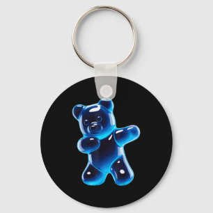 Chaveiro Arte de Urso Gominado Engraçado para Homens Mulher