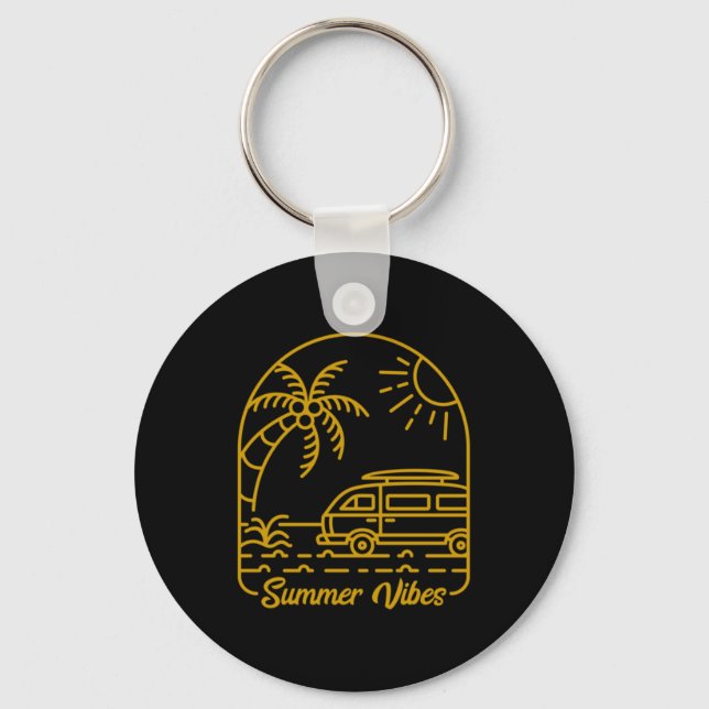 Chaveiro Arte de Vibrações de Verão (Frente)