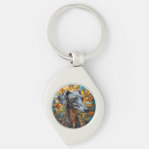 Chaveiro Arte de Vidro Colorido de Galgo Italiano